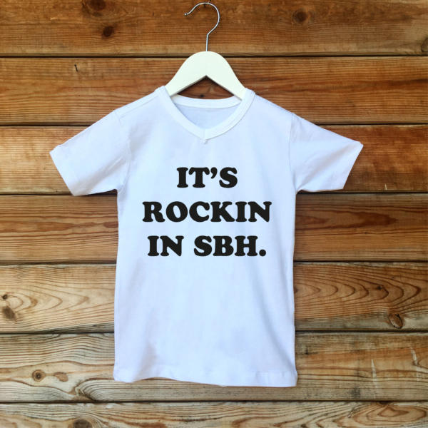 t-shirt blanc enfant rockin sbh