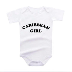 Body Caribbean girl t-shirt bleu enfant noir Caribbean Pineapple