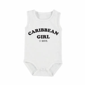 body sans manche blanc Caribbean Girl St Barths