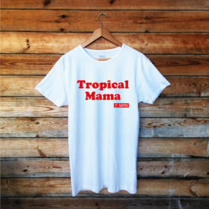 T-shirt tropical mama St Barths rouge