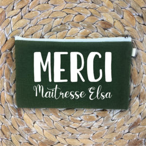 mini pochette Merci maitresse Elsa blanc 1 - 15