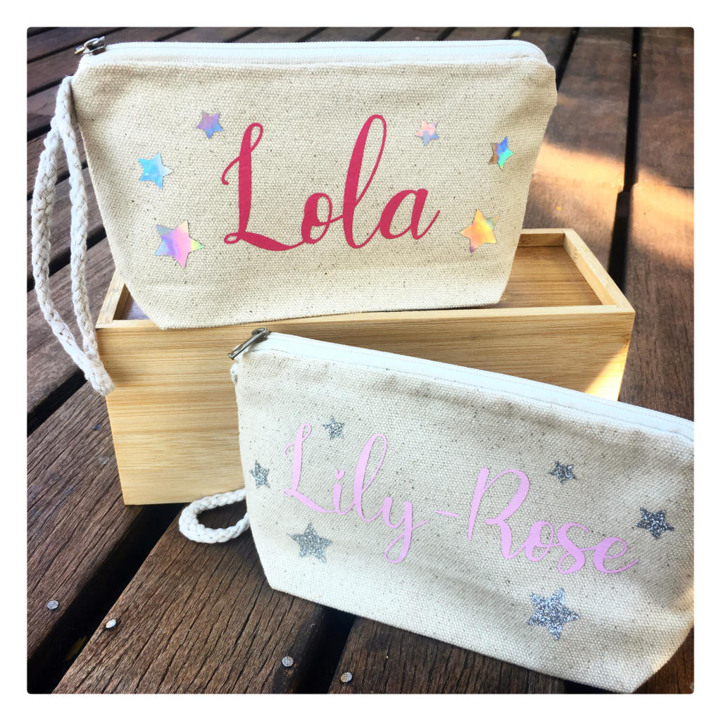 Personalized pouch Name + Stars – Caribbean Pineapple