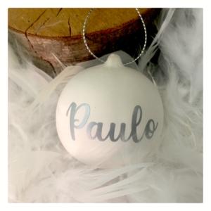 Boule de Noël en céramique Argent